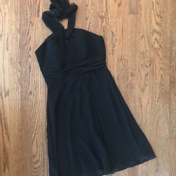 WHBM lbd halter strapless chiffon party dress 4 - Picture 1 of 5